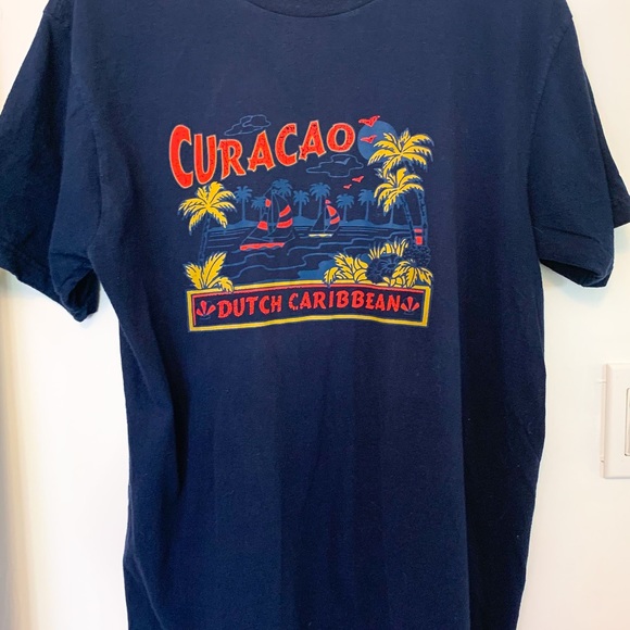 Vintage Vacation Tee - Curaçao- Navy - Size L - Picture 2 of 3